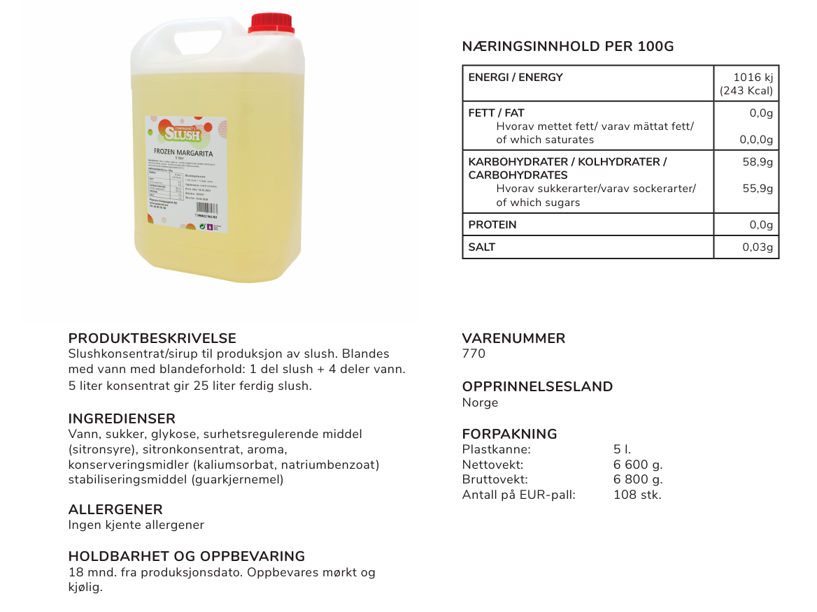 'frozen Margarita 1l til leie — bilde 2