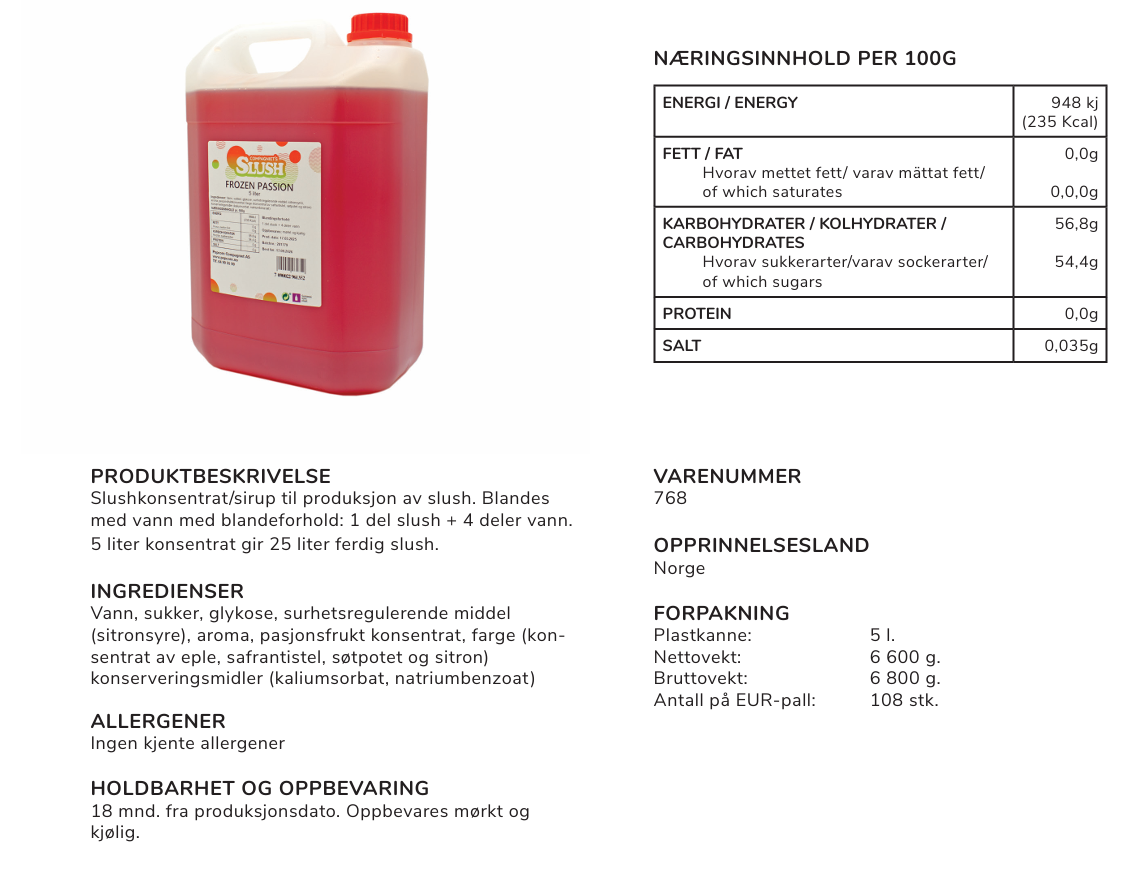 Frozen passion 1l til leie — bilde 2